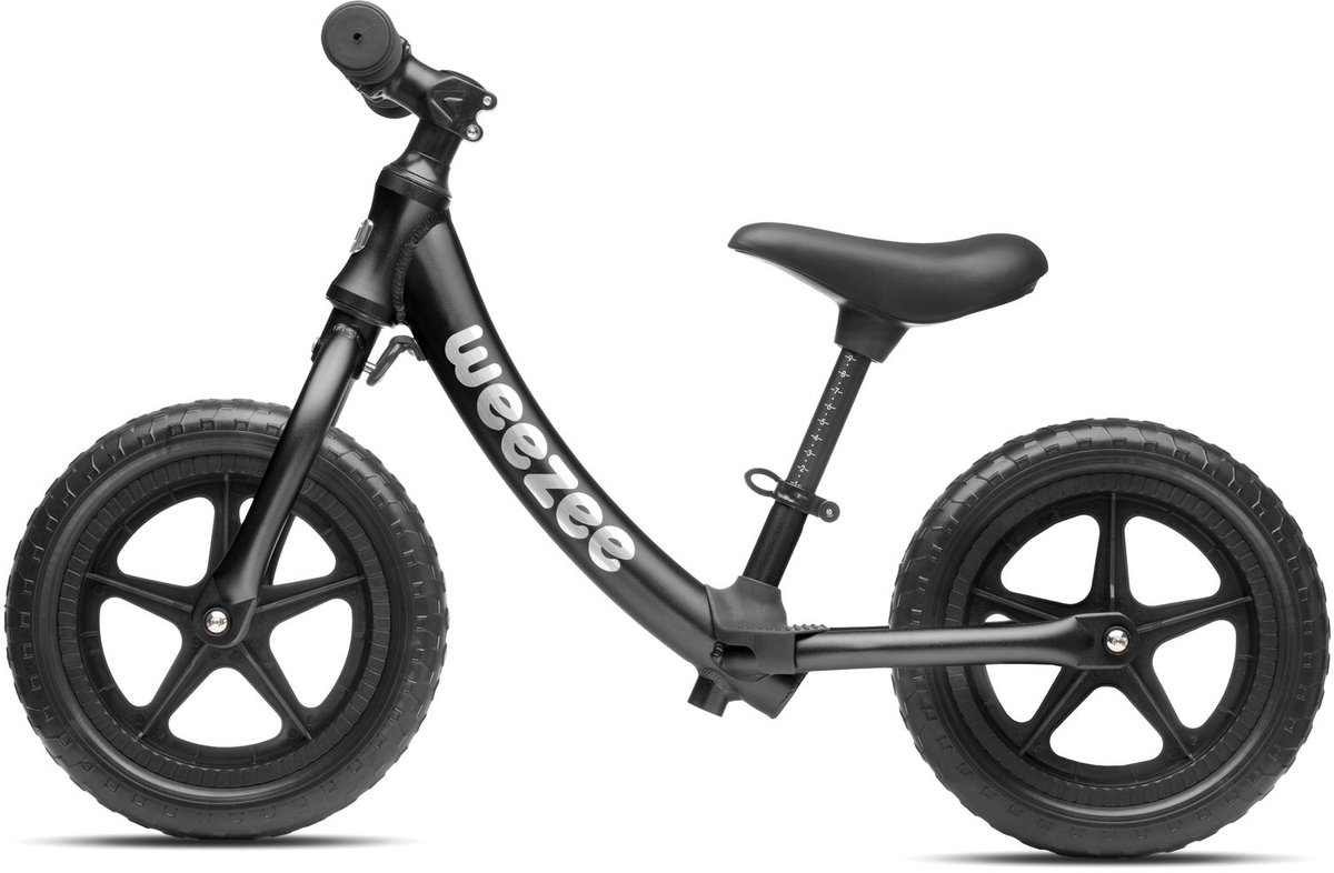 WEEZEE Loopfiets | 10 inch Loopfiets voor Kinderen | Loopfiets vanaf 2 Jaar | Ultra Lichtgewicht Loopfiets 2.45 kg | Verstelbaar Stuur en Zadel | Voetensteun | ISO 9001 + 14001 | Zwart